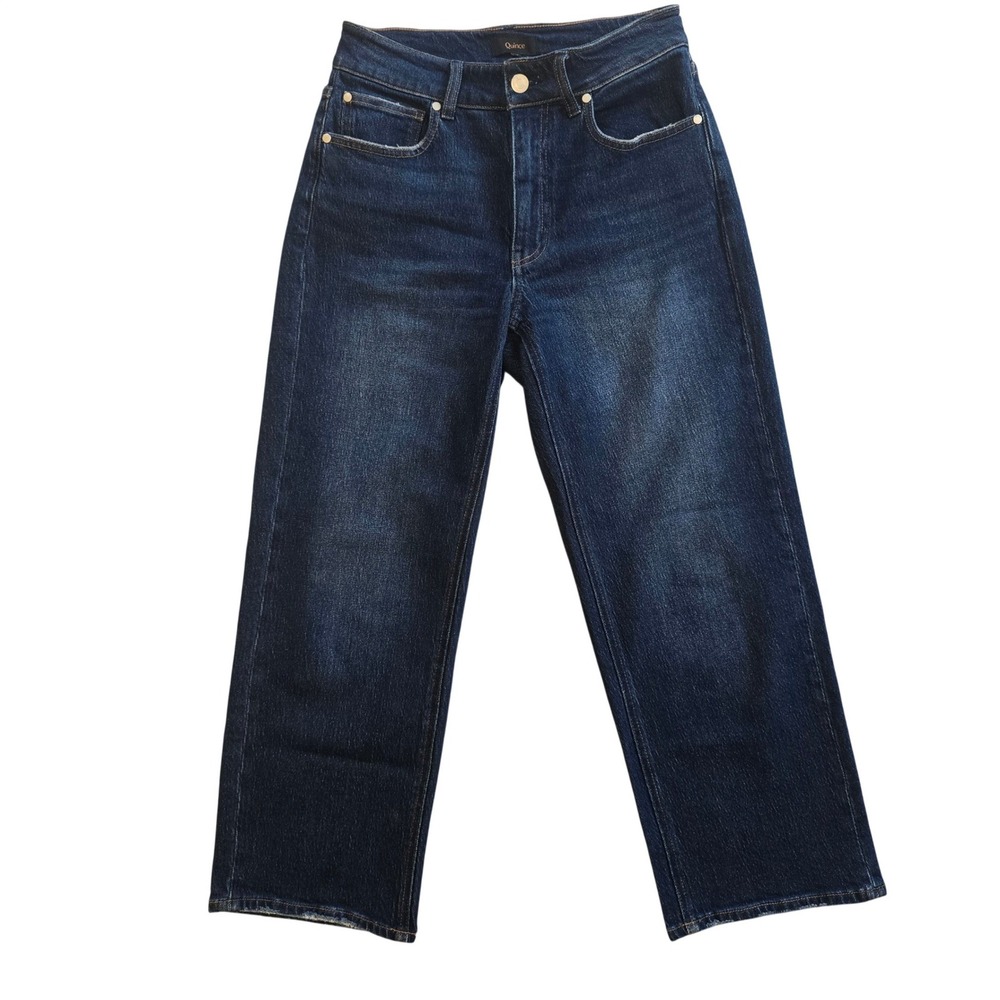 Quince Dark Blue Wide Leg Jeans